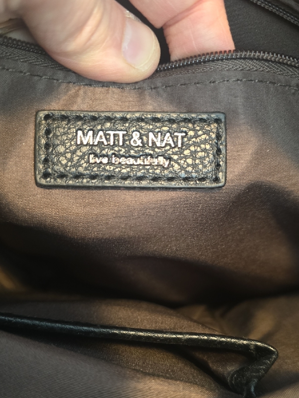 Matt & Nat Black Vegan Leather Flap Sevan Backpack - Picture 6 of 9